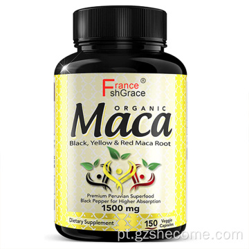 O suplemento de extrato de maca ajuda com cápsulas de maca de estresse